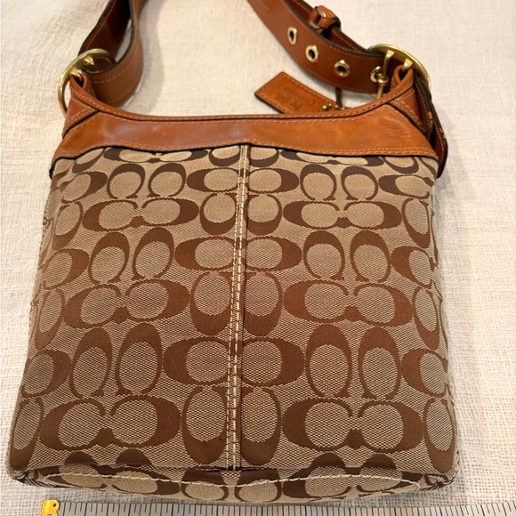 Coach Bleeker Bucket Bag Signature Monogram 1941 Tan Leather EUC Shoulder Y2K 🌟 - Picture 14 of 15